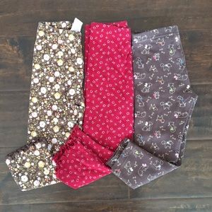 Set of 3 Girls Printed Leggings - Size 2T-3